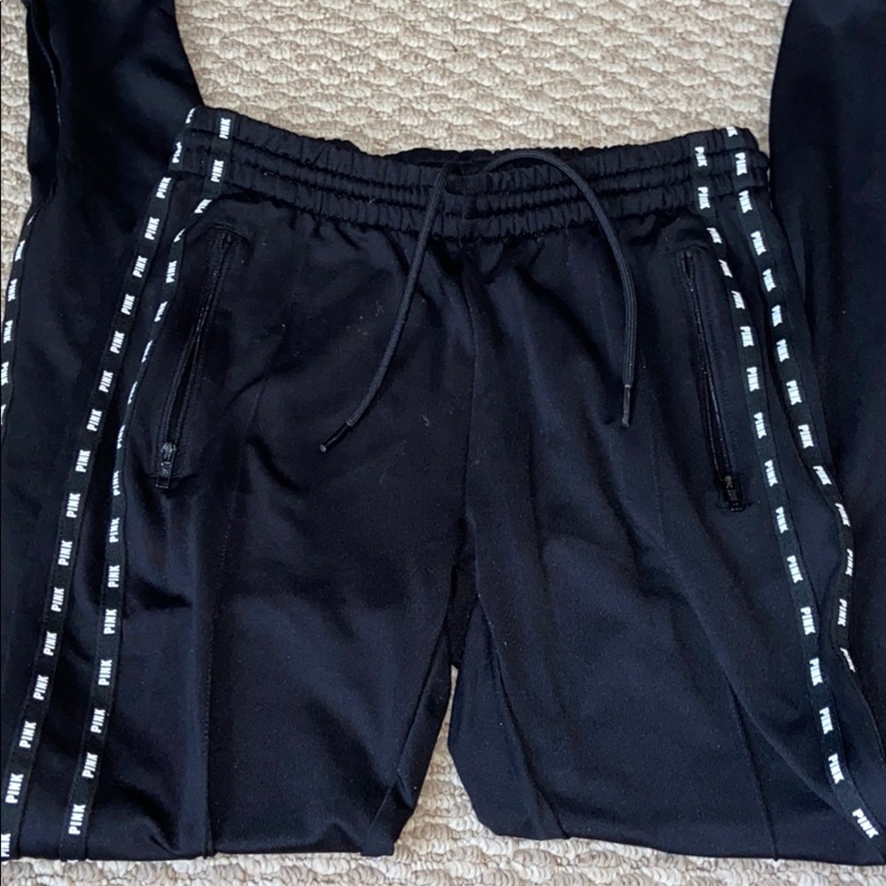 Pink victorious secret track pants